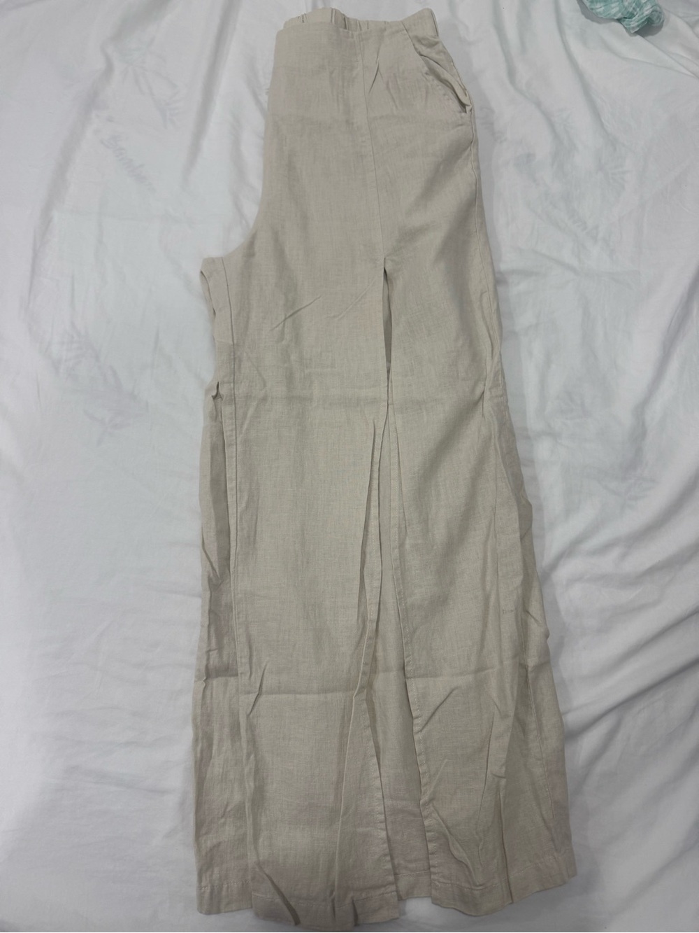 Beige Wide-Leg Women Pants - Picture 5 of 7